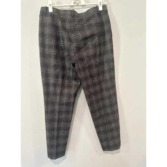 Theory Womens Slim Cropped Pant in Plaid Wool Size 8 1087 - Picture 7 of 11